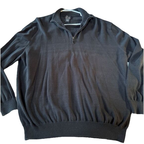 Jos. A. Bank Signature Collection Mens 1/4 Zip Sweater 100% Pima Cott Fall 2XL - Picture 2 of 8